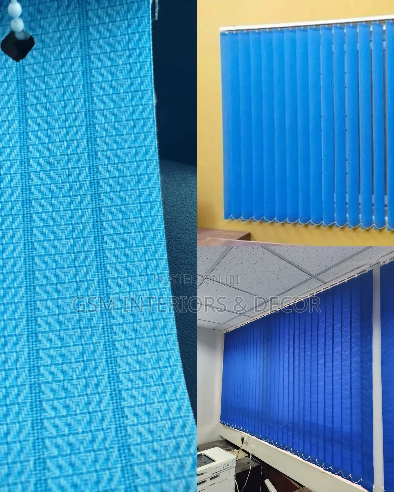 Dark Blue and Light Blue Office Carpets for Ceiling/Wall Mount