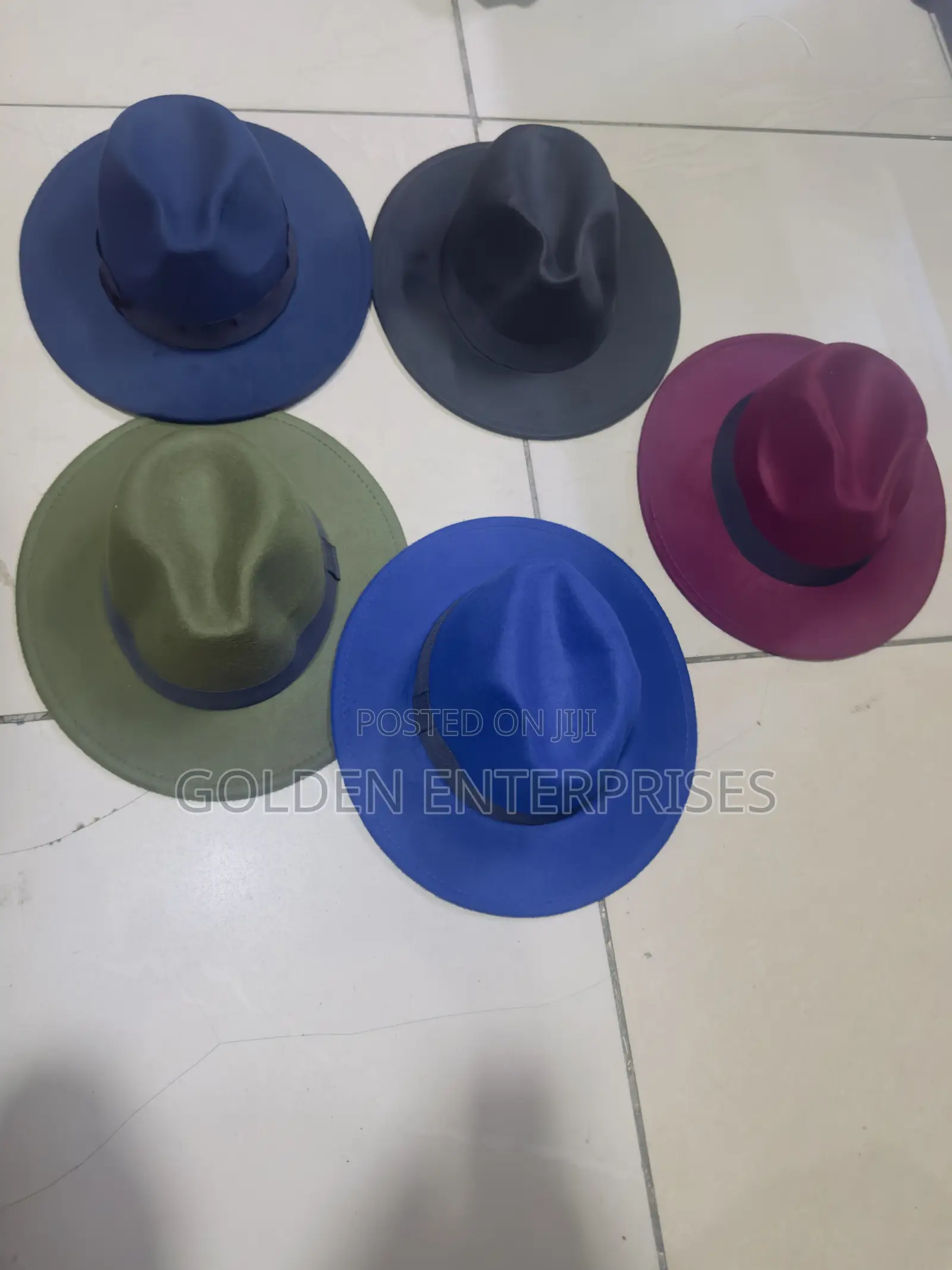 Multi Colored Wide Brim Fedora Hats