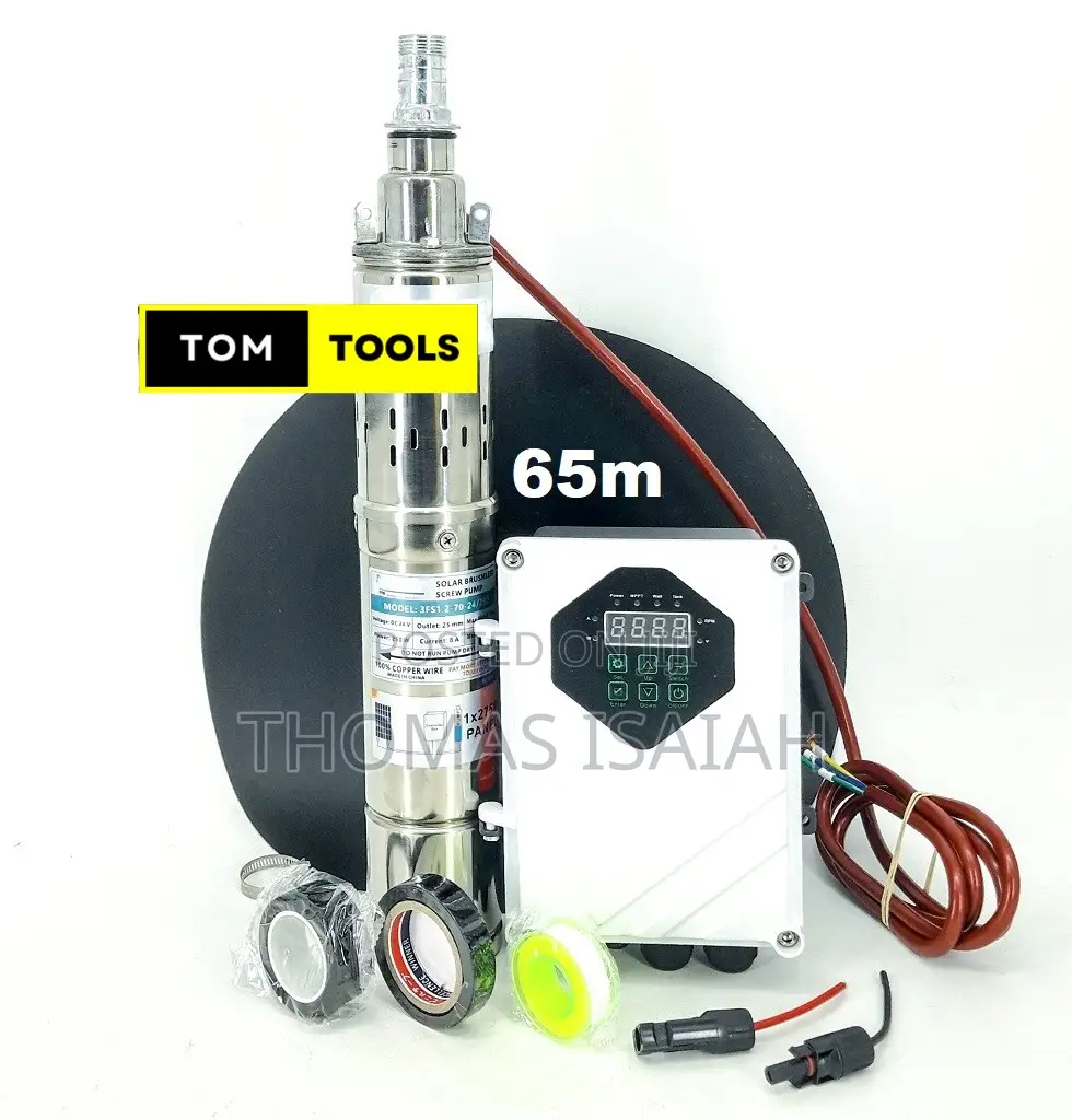 65m DC 24V 250W Solar Brushless Screw Pump With Controller