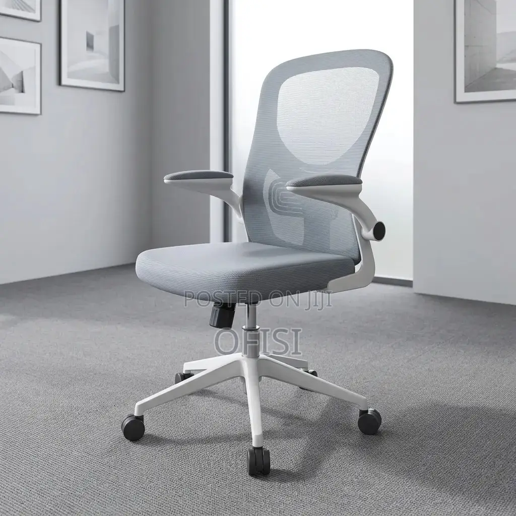 Office Chair; Grey Ergonomic Office Chair