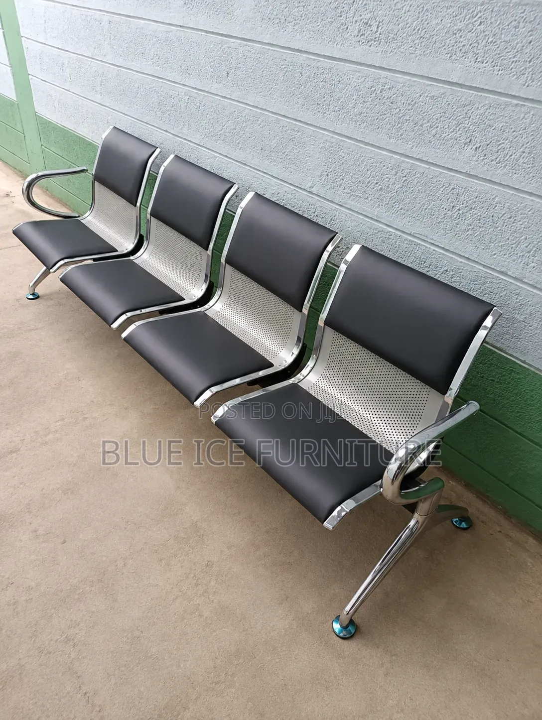 4 Seater Waiting Chair | Heavy Duty Office Reception Bench Kenya