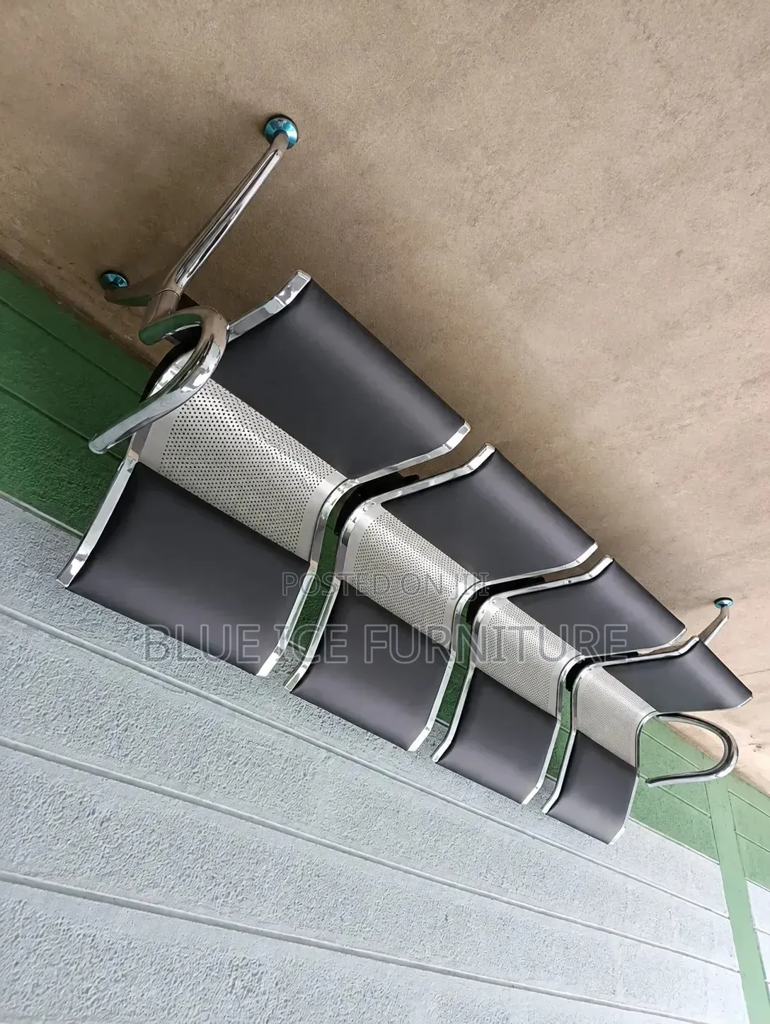 4 Seater Waiting Chair | Heavy Duty Office Reception Bench Kenya