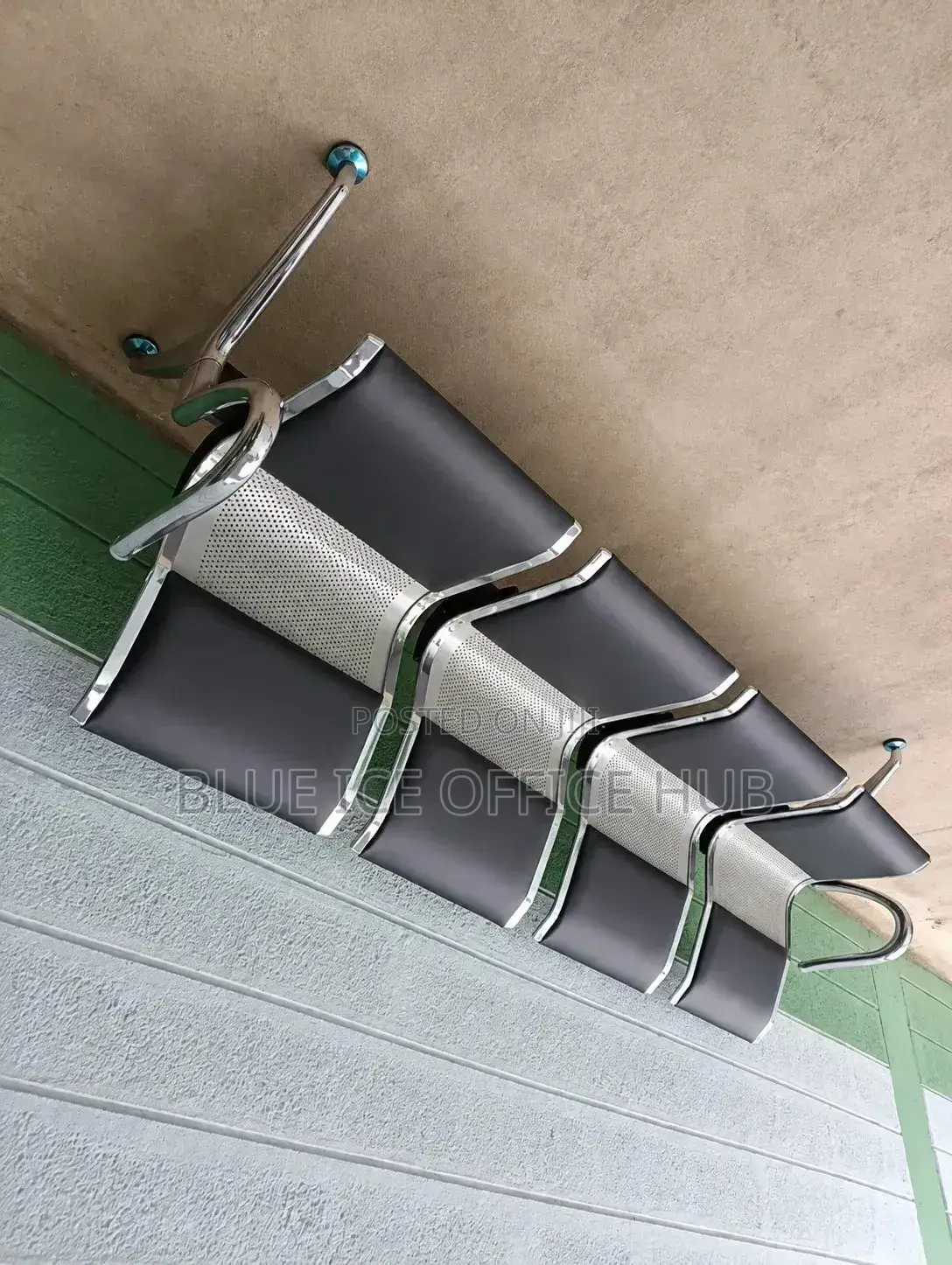 4 Seater Waiting Chair | Heavy Duty Office Reception Bench Kenya
