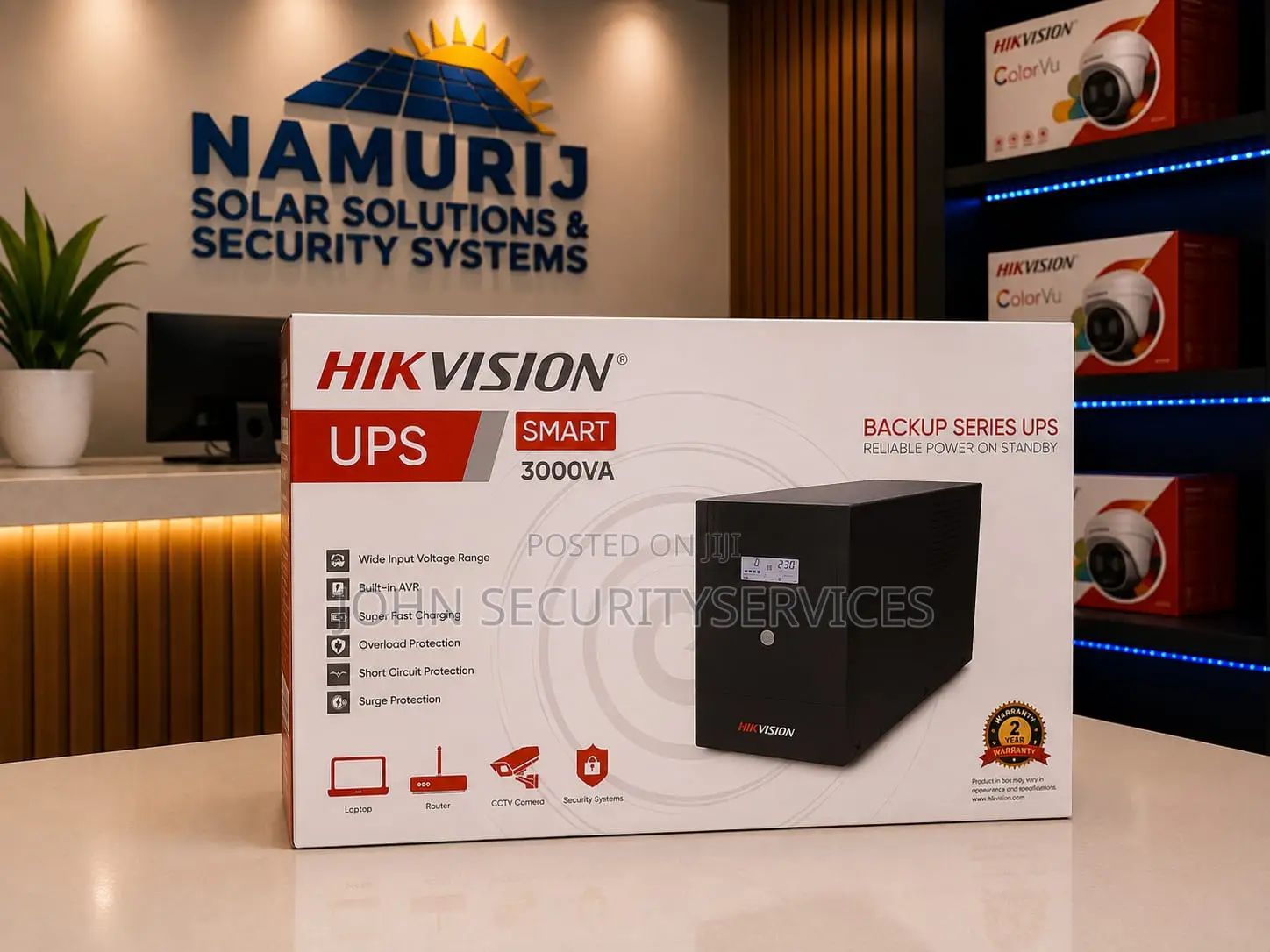 Hikvision UPS 3000VA – High Capacity Uninterruptible Power Supply