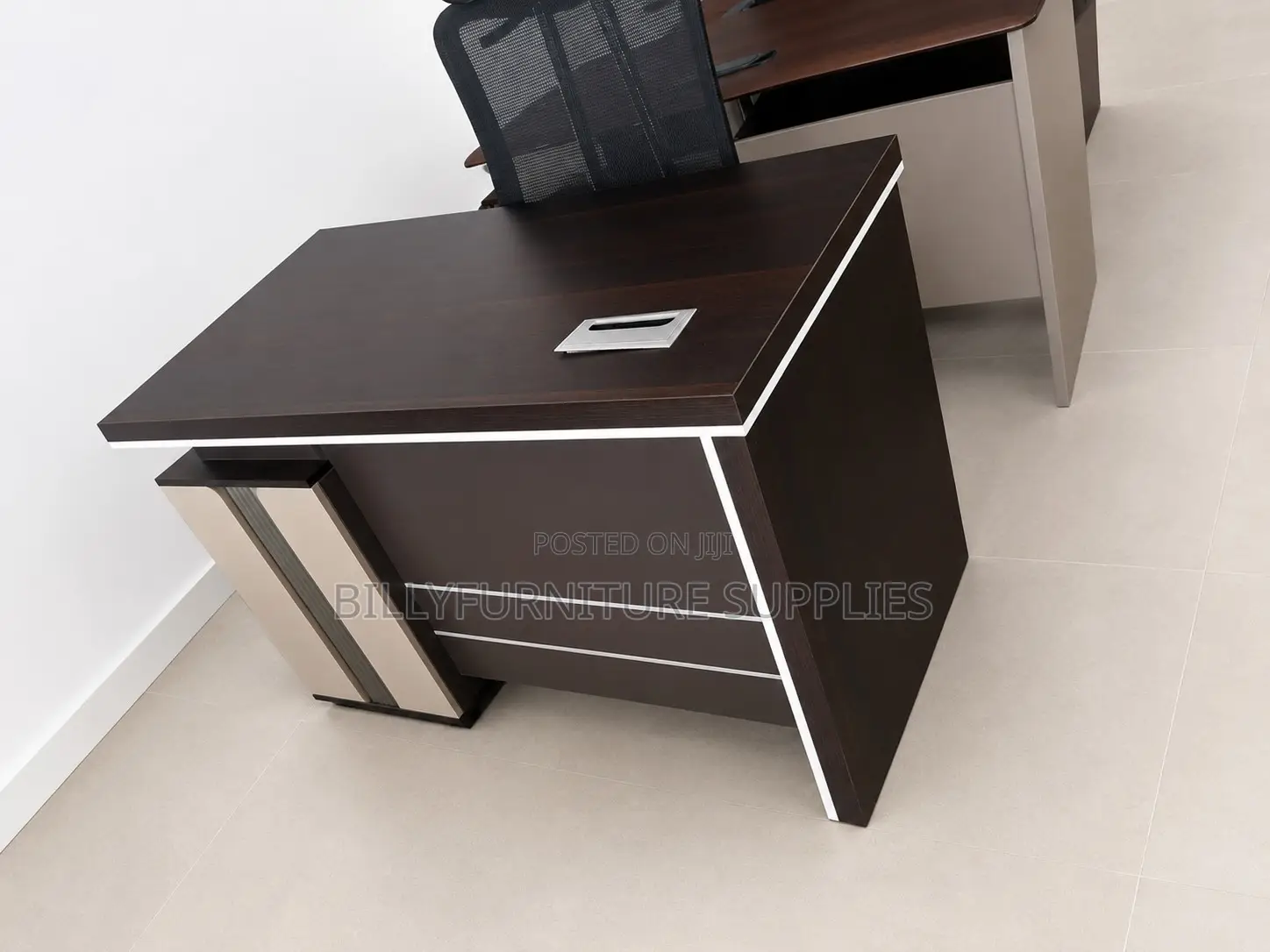 Prestige Dark Wood Office Desk Nairobi | Contemporary Executive Table