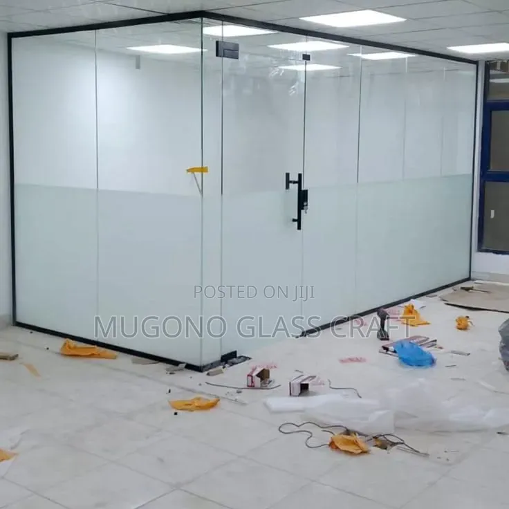 Minimalist Glass Partitioning