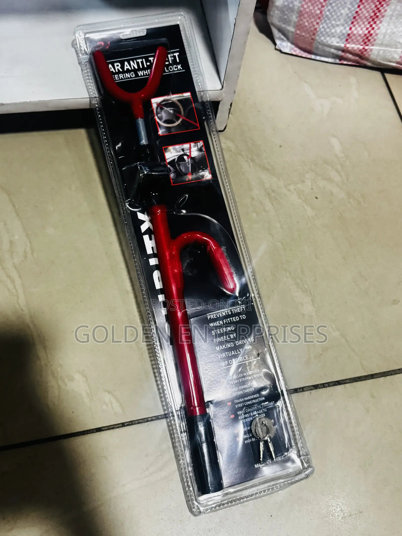 Car Steering Wheel Lock – Durable Anti-Theft Security Bar