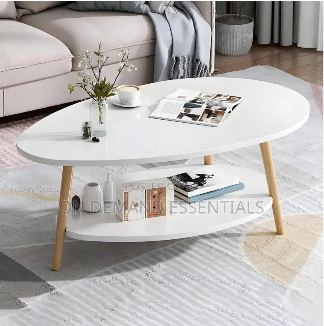Tear Drop Coffee Table Double Layer
