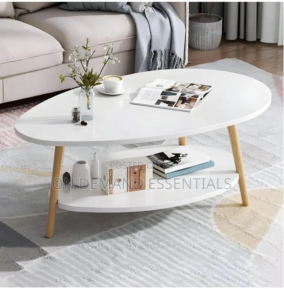 Tear Drop Coffee Table Double Layer