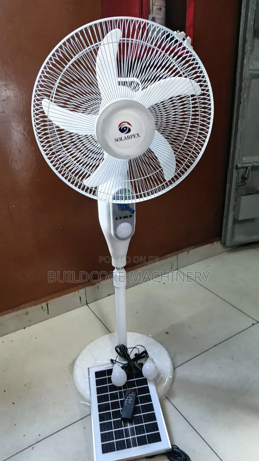 16inch DC Fan With Solar Bulbs and Remote Control
