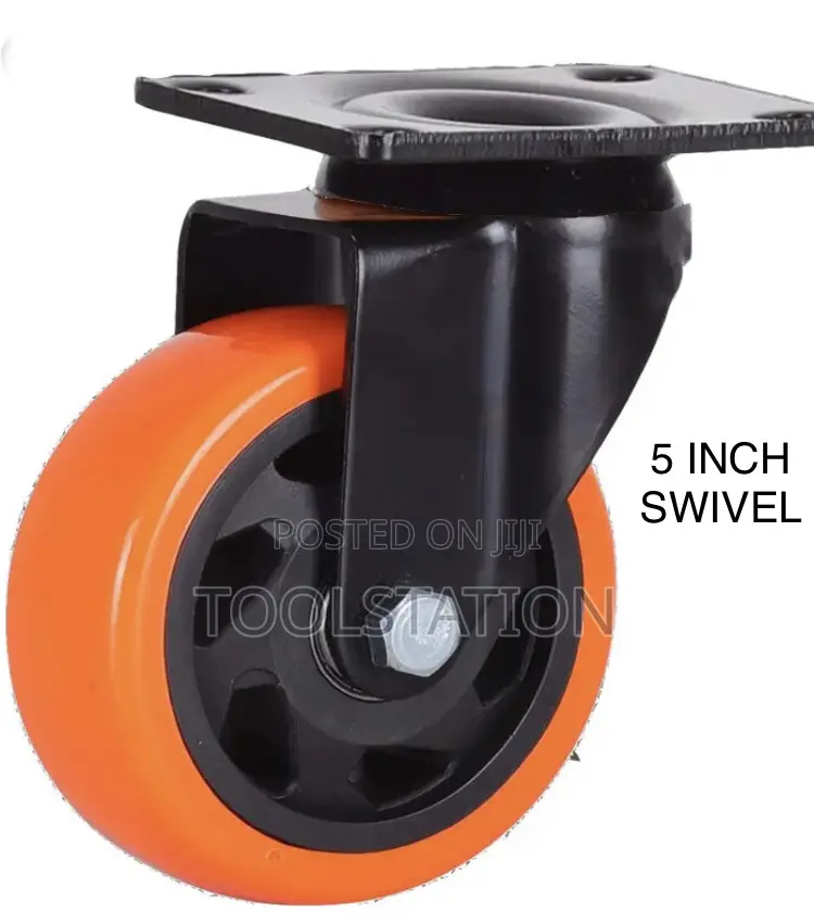 Castor Wheel 5 Inch Swivel With Plate Set of 4 Heavy Duty 100 Kg Load