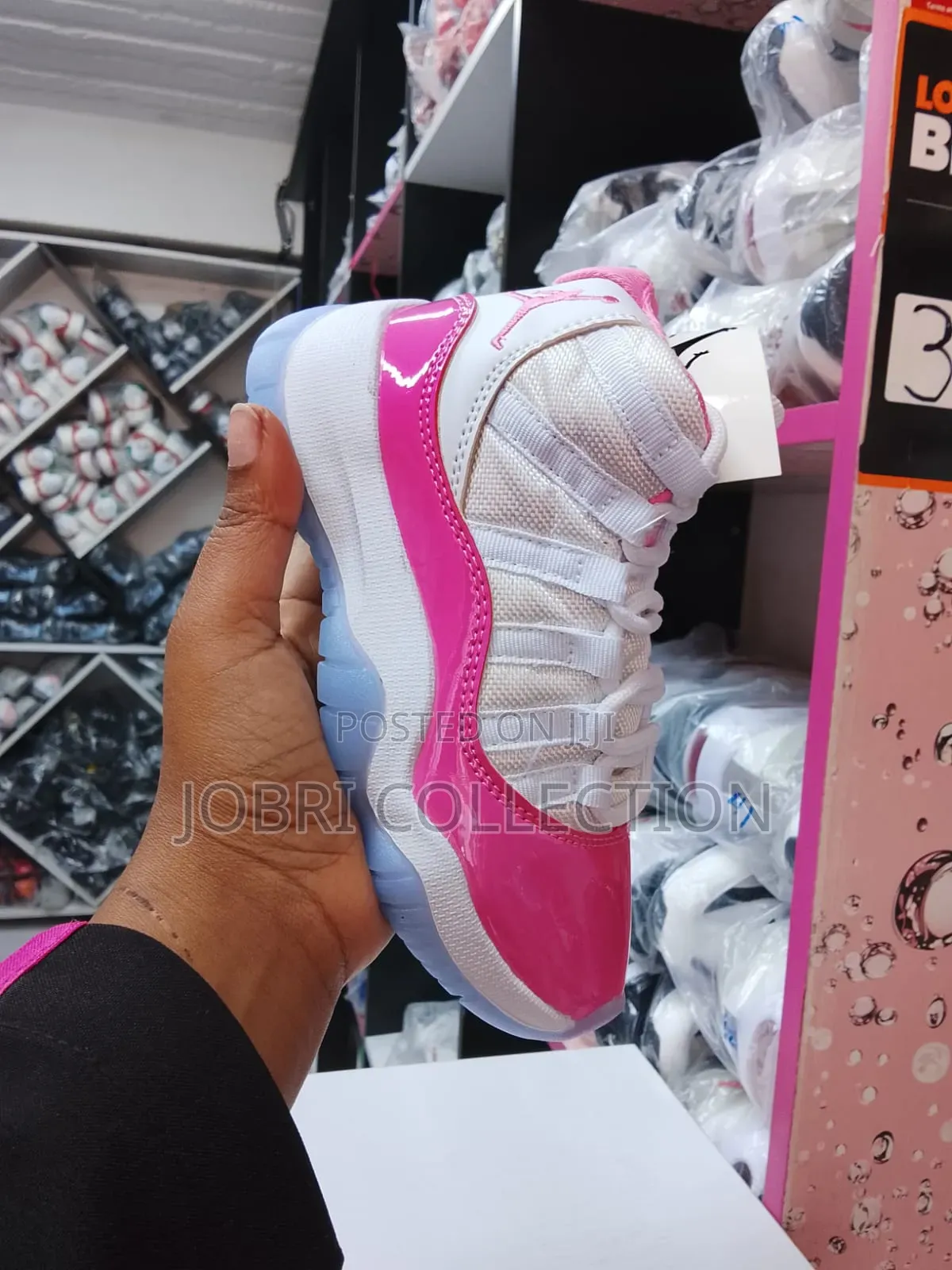 Air Jordan 11 Pink White Kids Sneakers