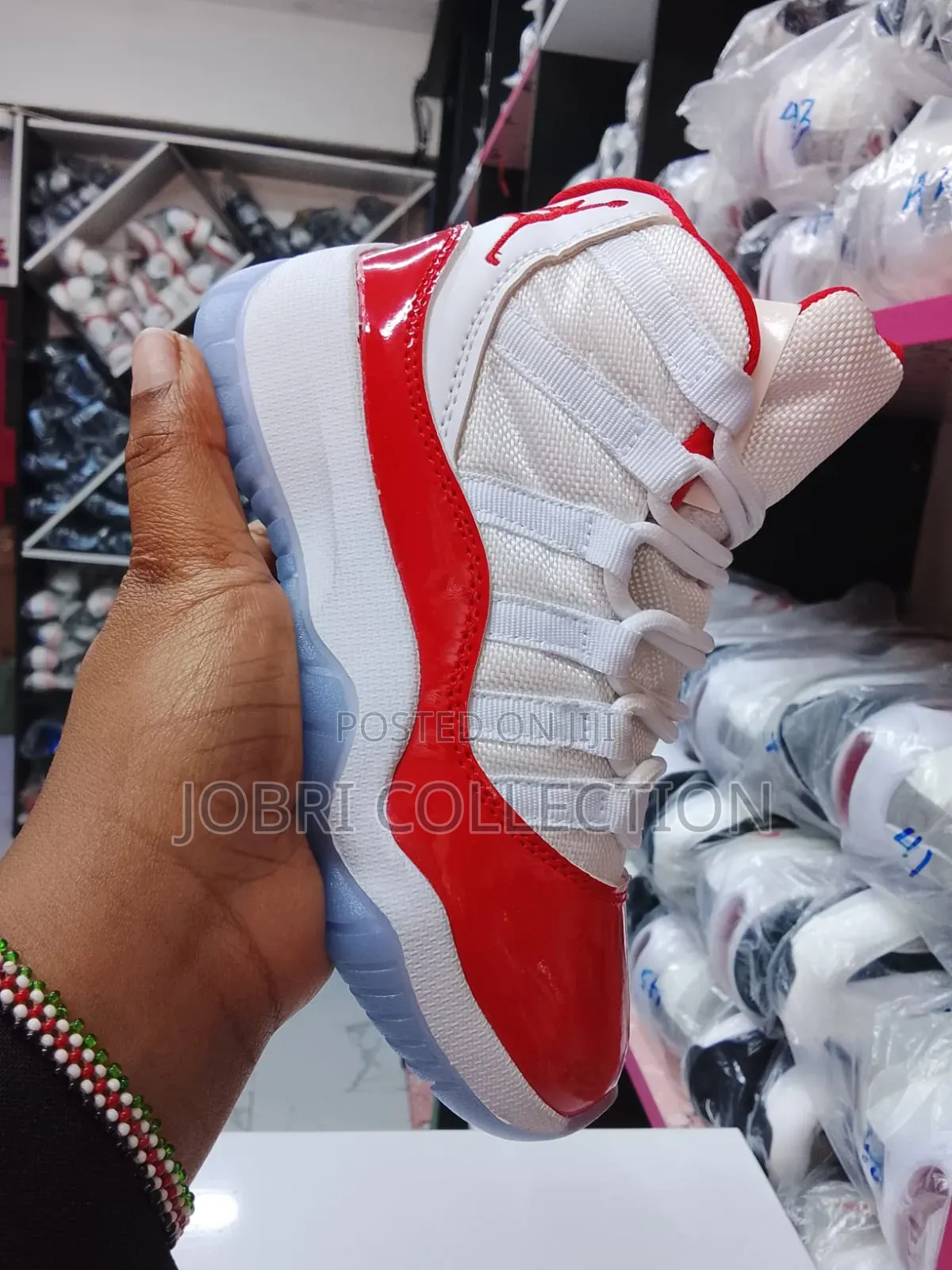 Air Jordan 11 Red White Sneakers