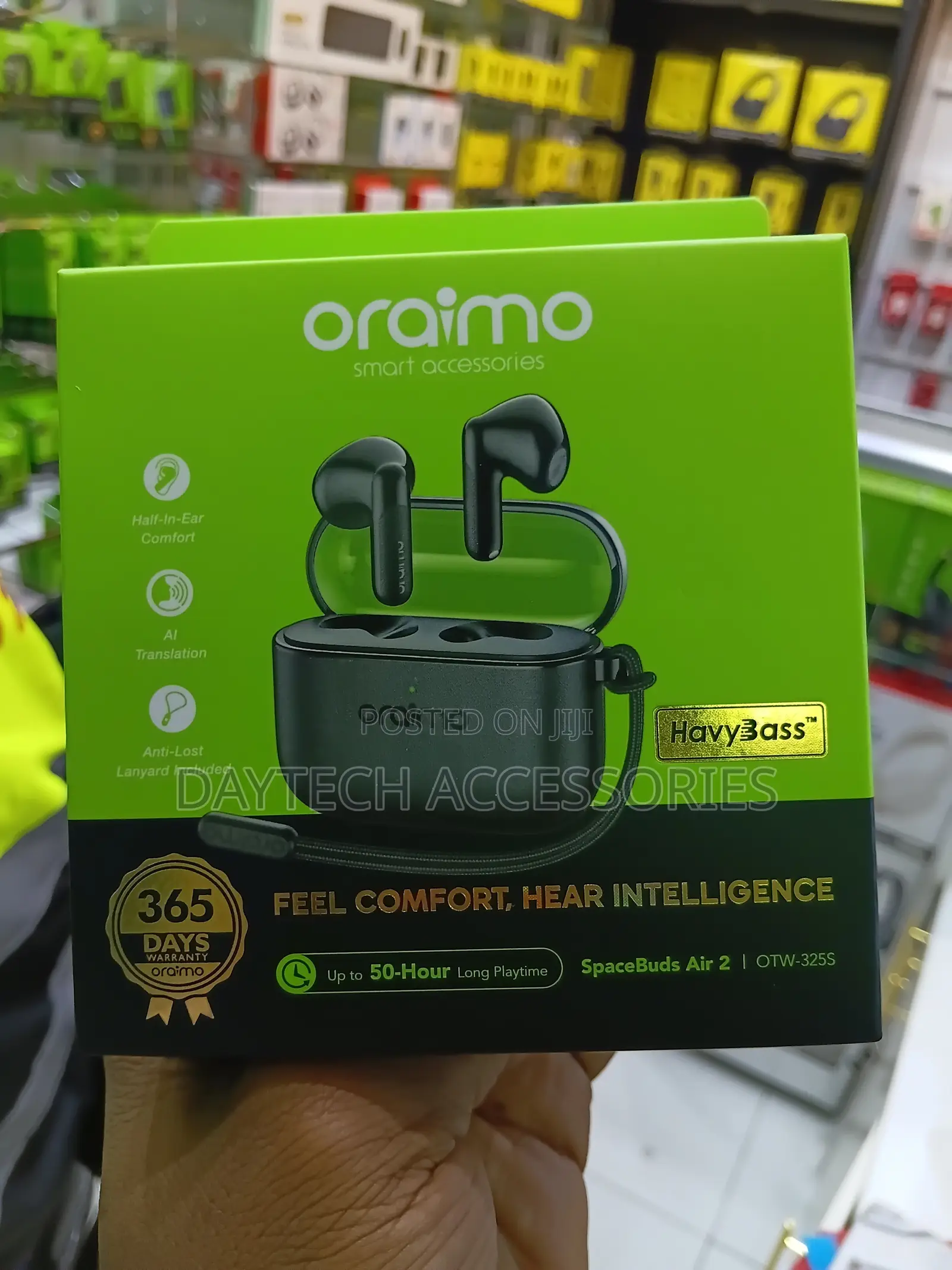 Oraimo SpaceBuds Air 2 OTW-325S Earbuds - Black