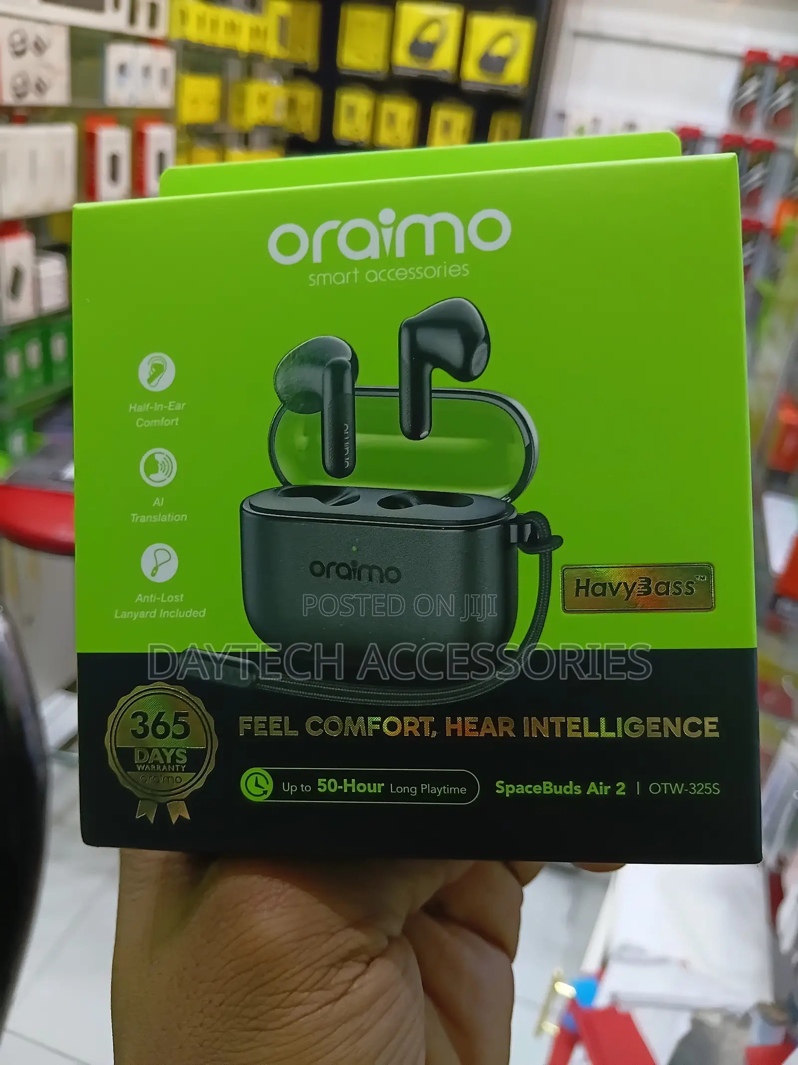 Oraimo SpaceBuds Air 2 OTW-325S Earbuds - Black