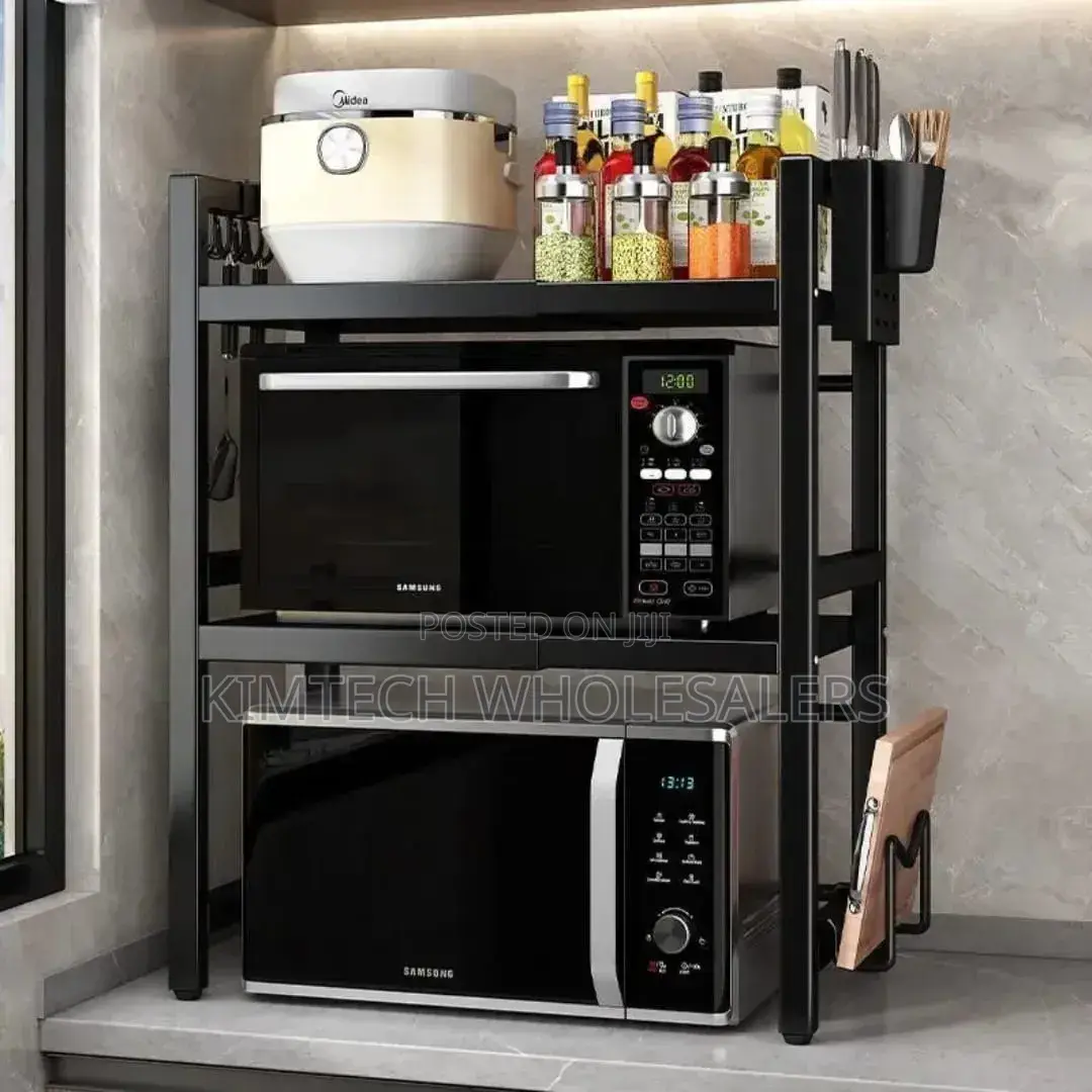 Single Layer Heavy-Duty Adjustable Microwave Stand
