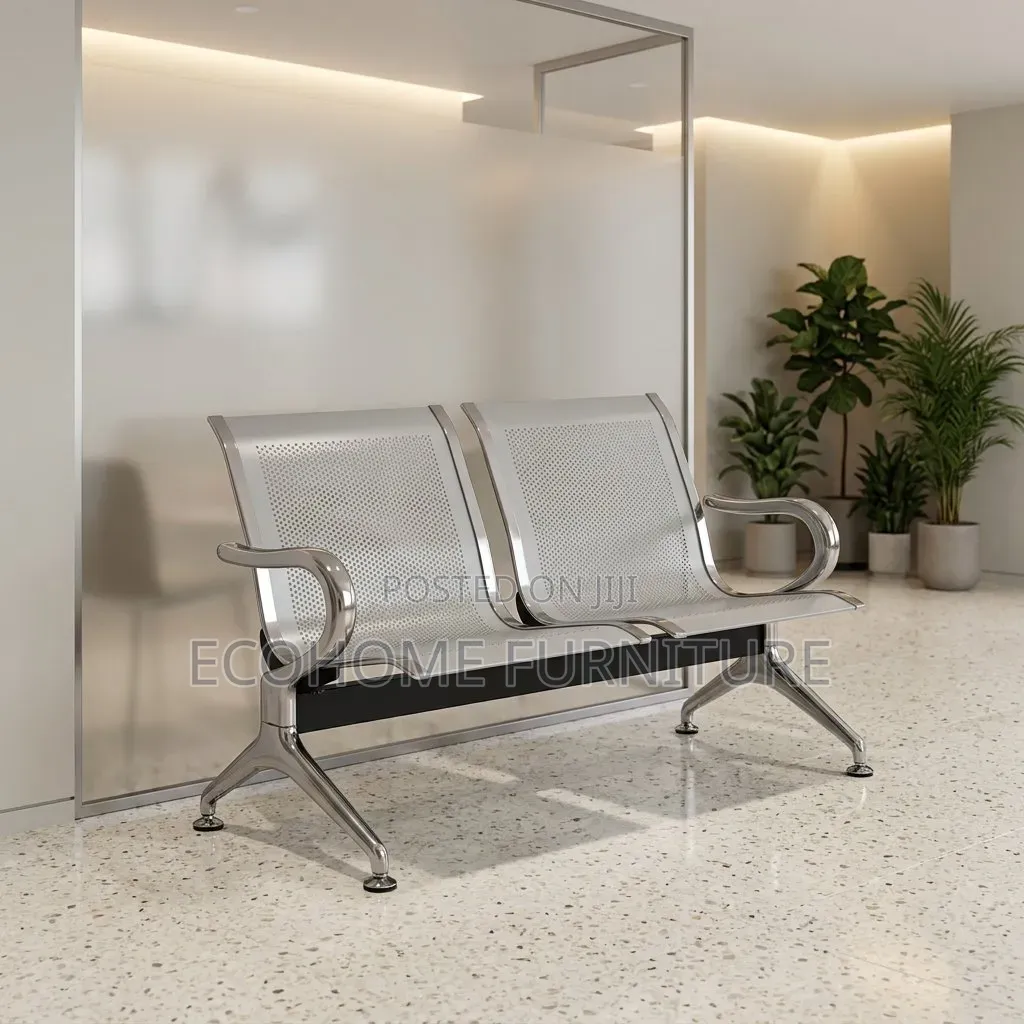 Waiting Chair – 2 Seater Reception Bench With Mesh Back