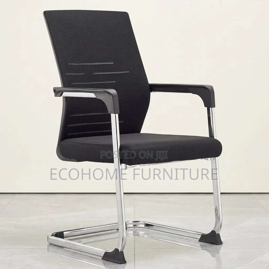 Visitor Chair – Premium Mesh Chrome Sled Frame Office Chair