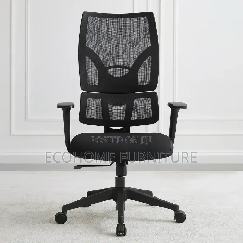 Office Chair – Ergonomic Mesh Back With Adjustable Armrests