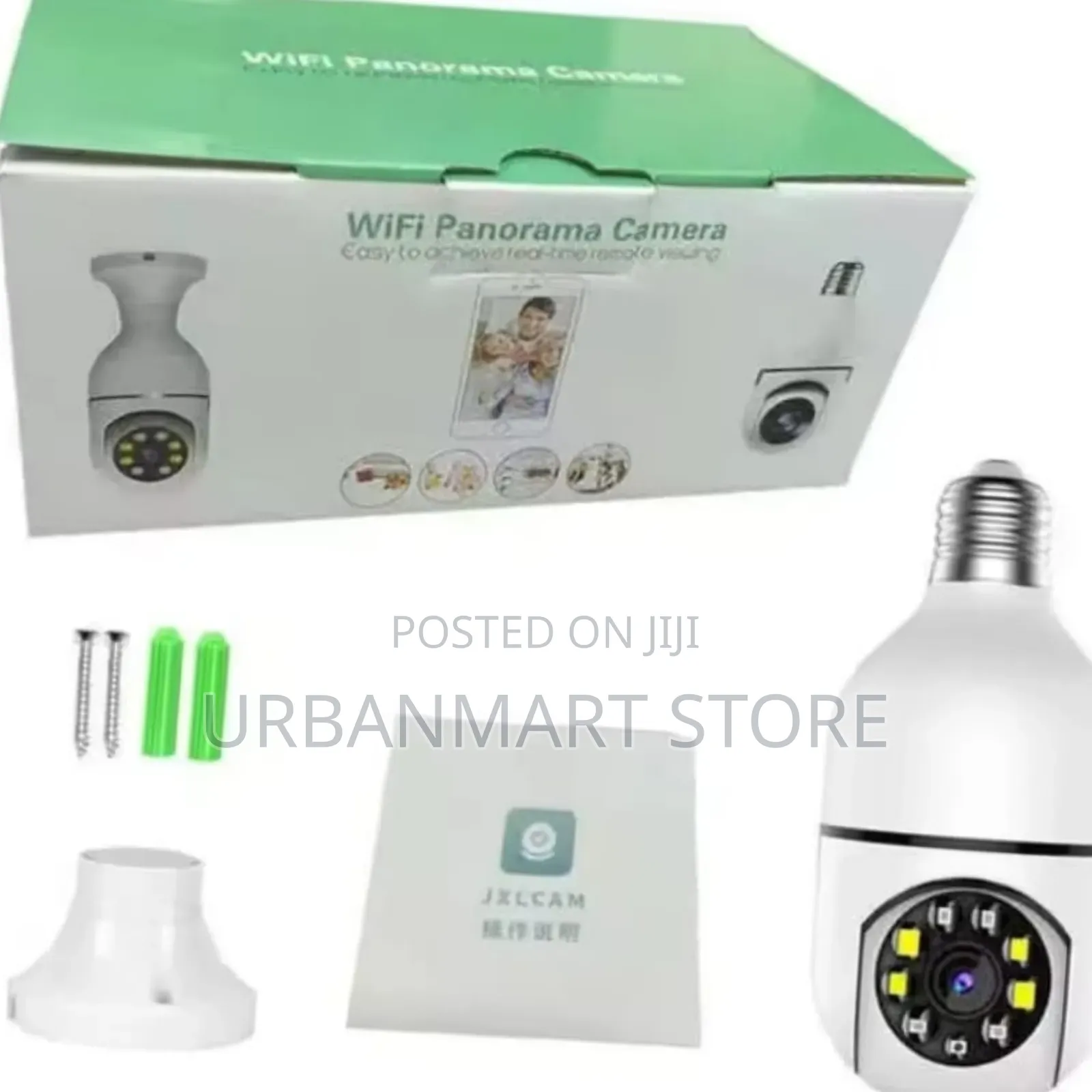 HD 1080P E27 WiFi PTZ Security Camera 360° Auto Tracking