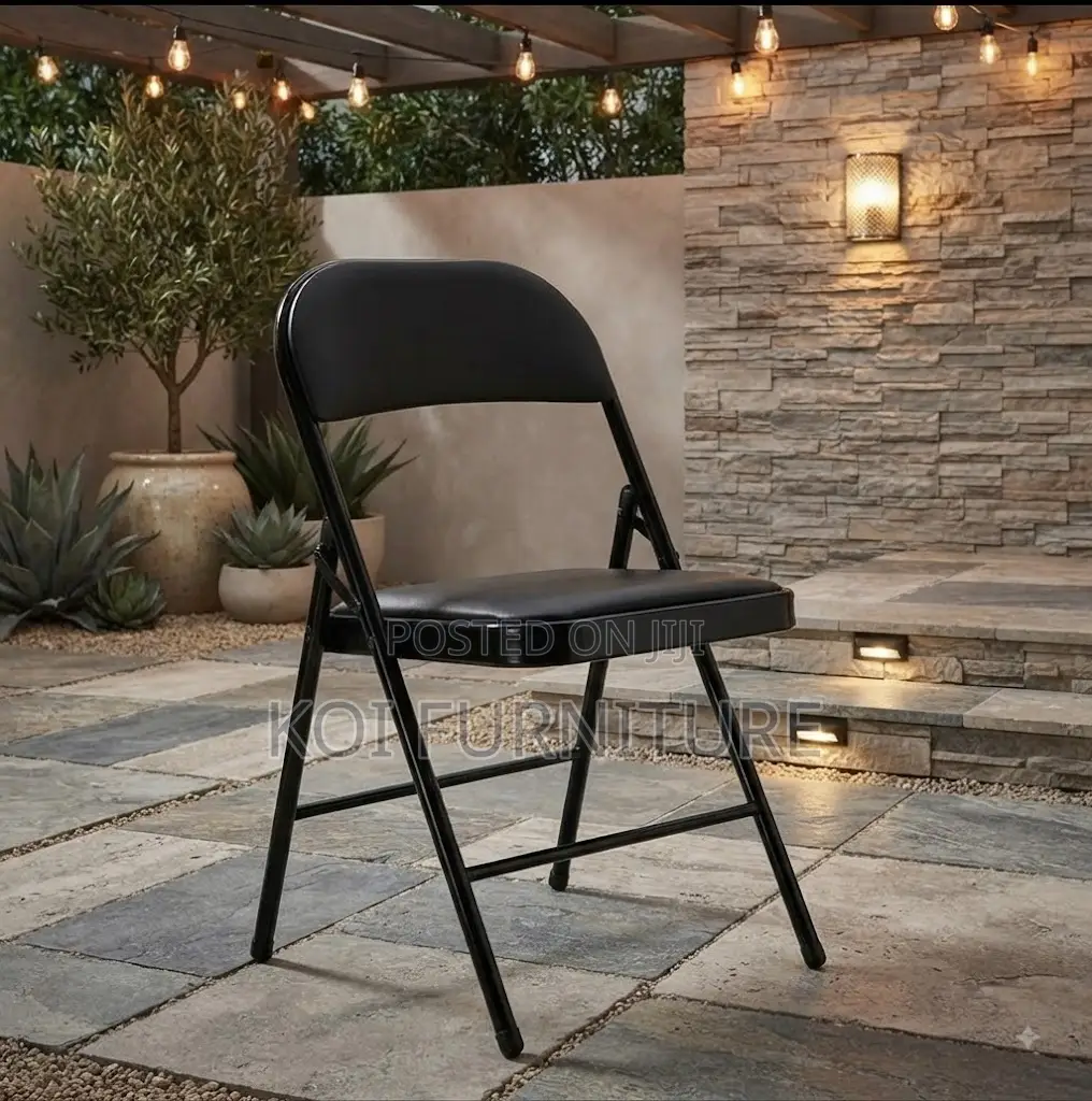 Office Chairs; Black Outdoor Foldable Patio Chairs