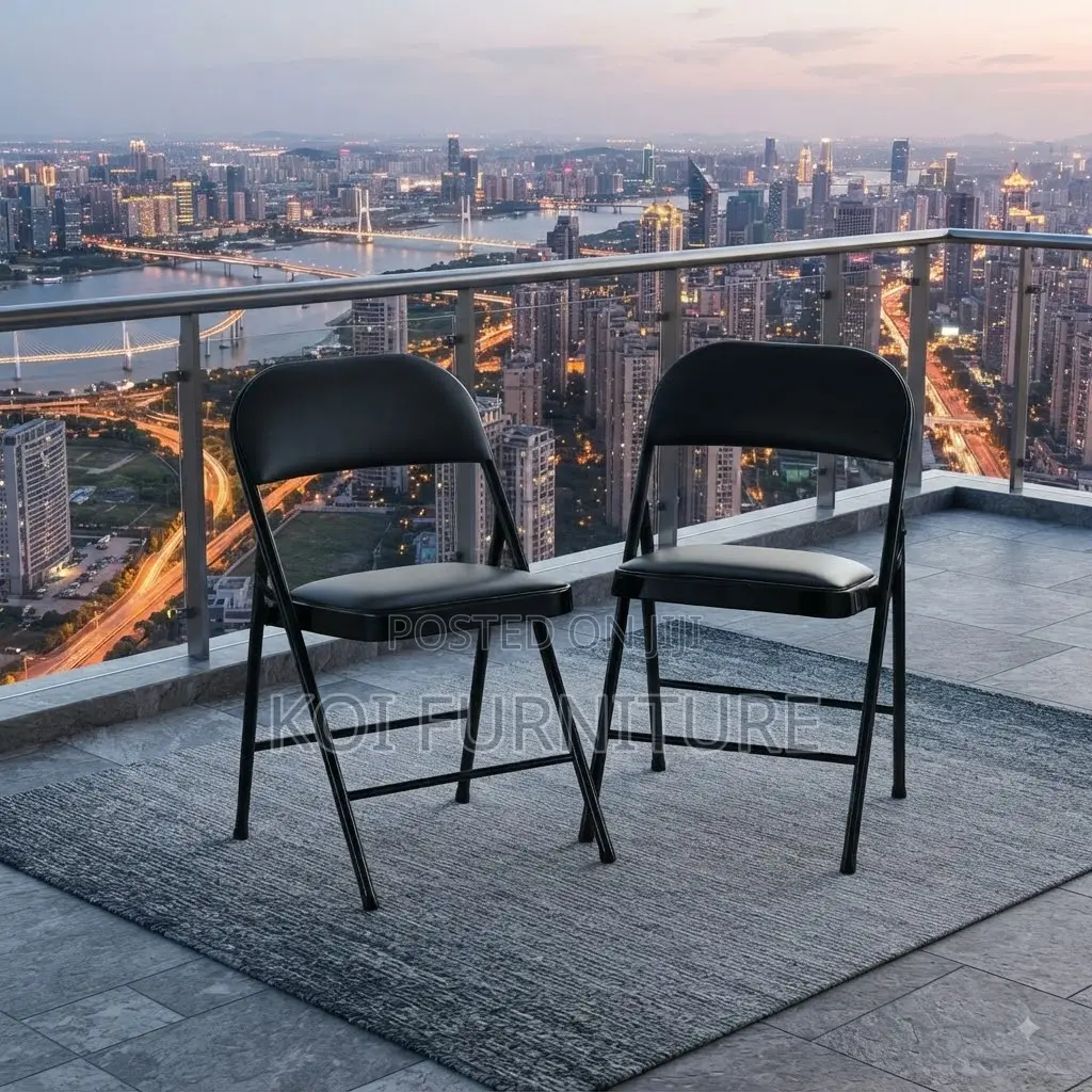 Office Chairs; Black Outdoor Foldable Patio Chairs