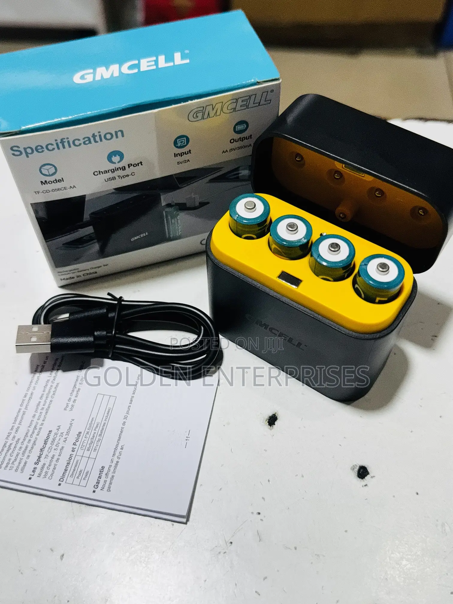 GMCELL Rechargeable AA Battery Kit – Charging Dock Storage Case