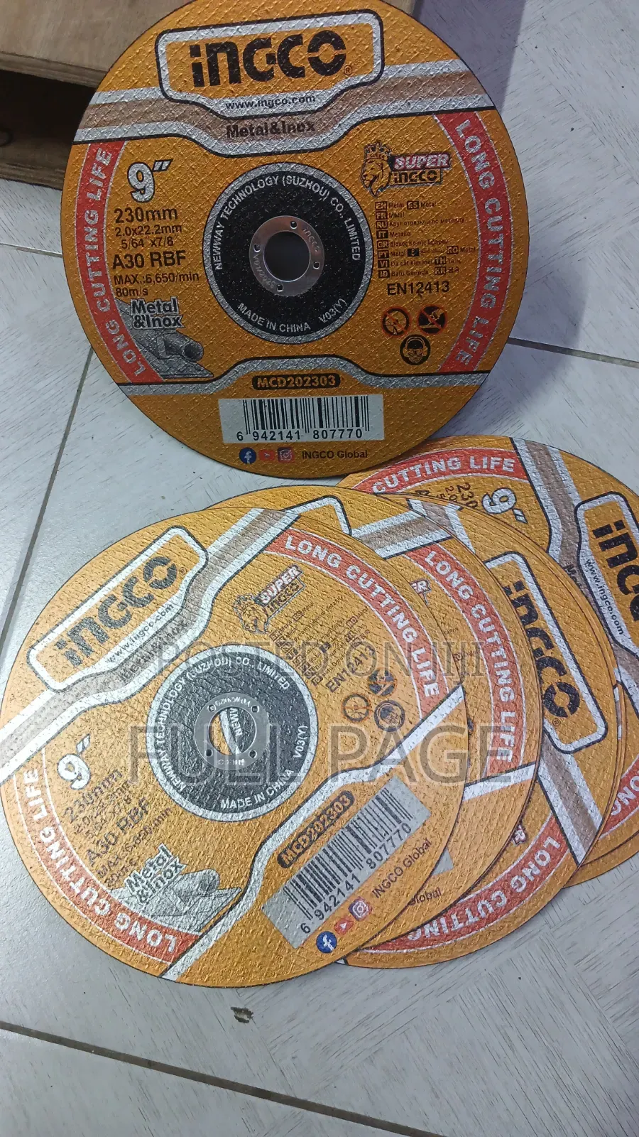 Ingco Metal Cutting Disc 9"