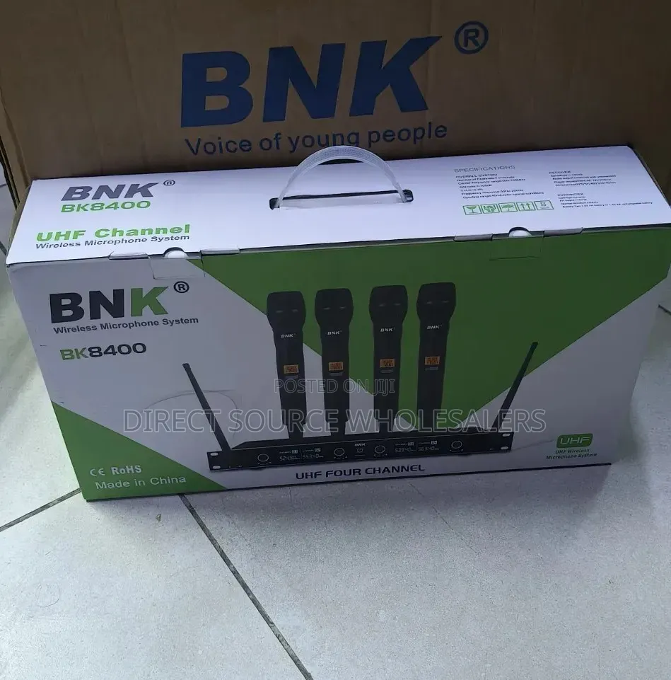 BNK BK8400 4-in-1 Wireless Microphone System