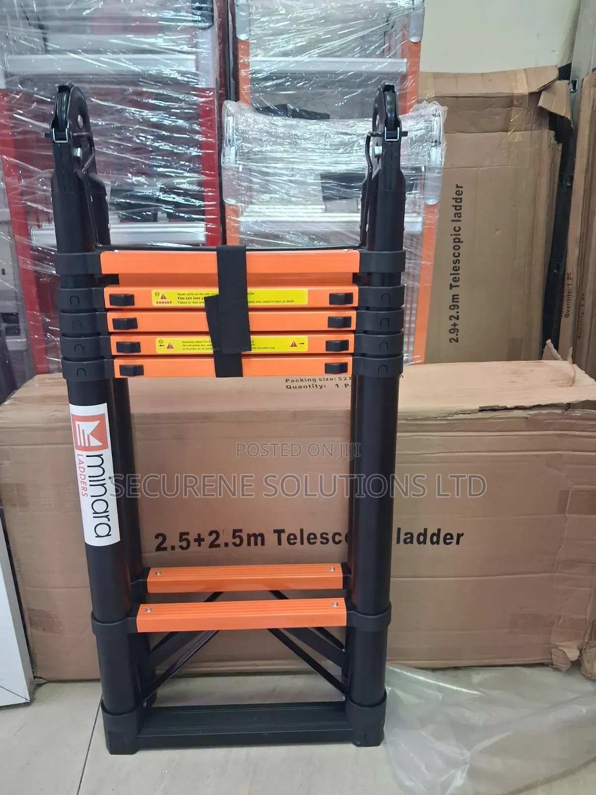 Minara 2.5m + 2.5m Double Telescopic Ladder