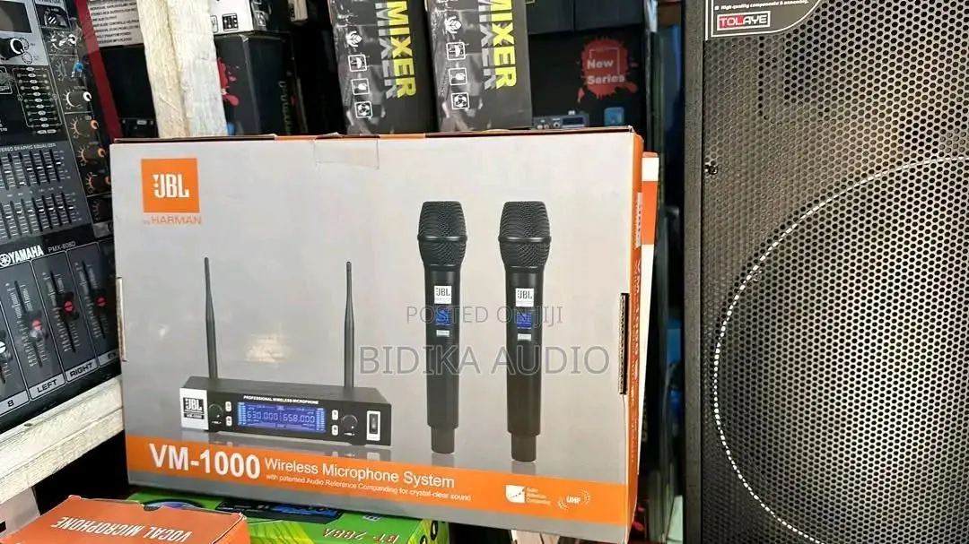 JBL VM-1000 Professional Wireless Microphone System – 2 Handheld Mics