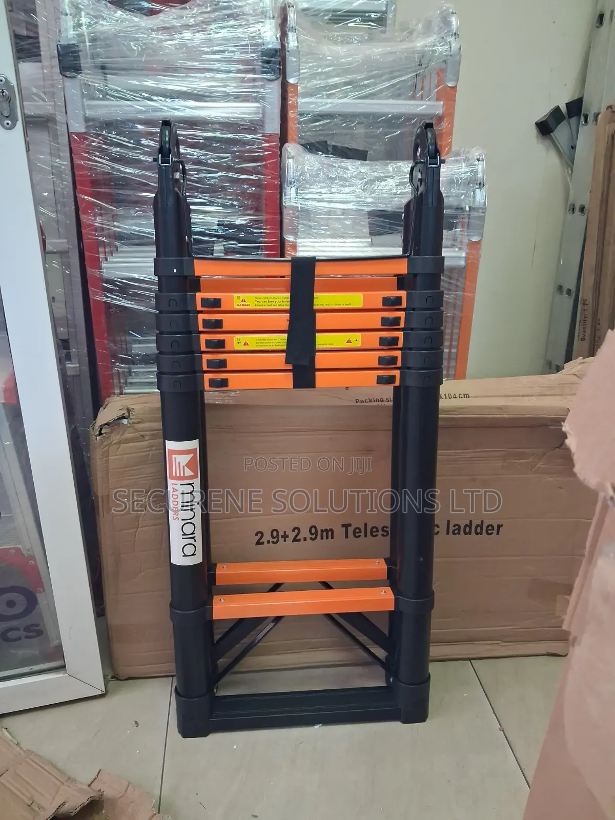 Minara 2.9m + 2.9m Double Telescopic Ladder