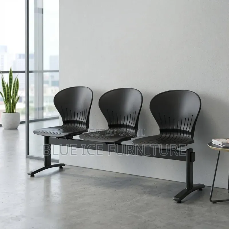 3 Seater Metallic Waiting Chair for Office, Reception Hospital