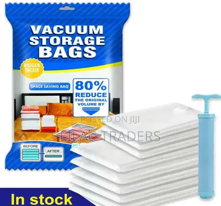 5pcs Vacuum Storage Bags With Free Pump