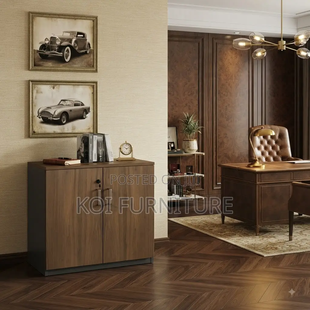 Office Cabinet; Wooden Two Doors Office Home Credenza