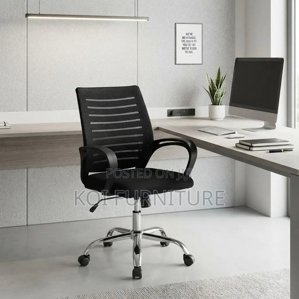 Office Chairs; Black Clerical Home Office Strong Mesh Chairs
