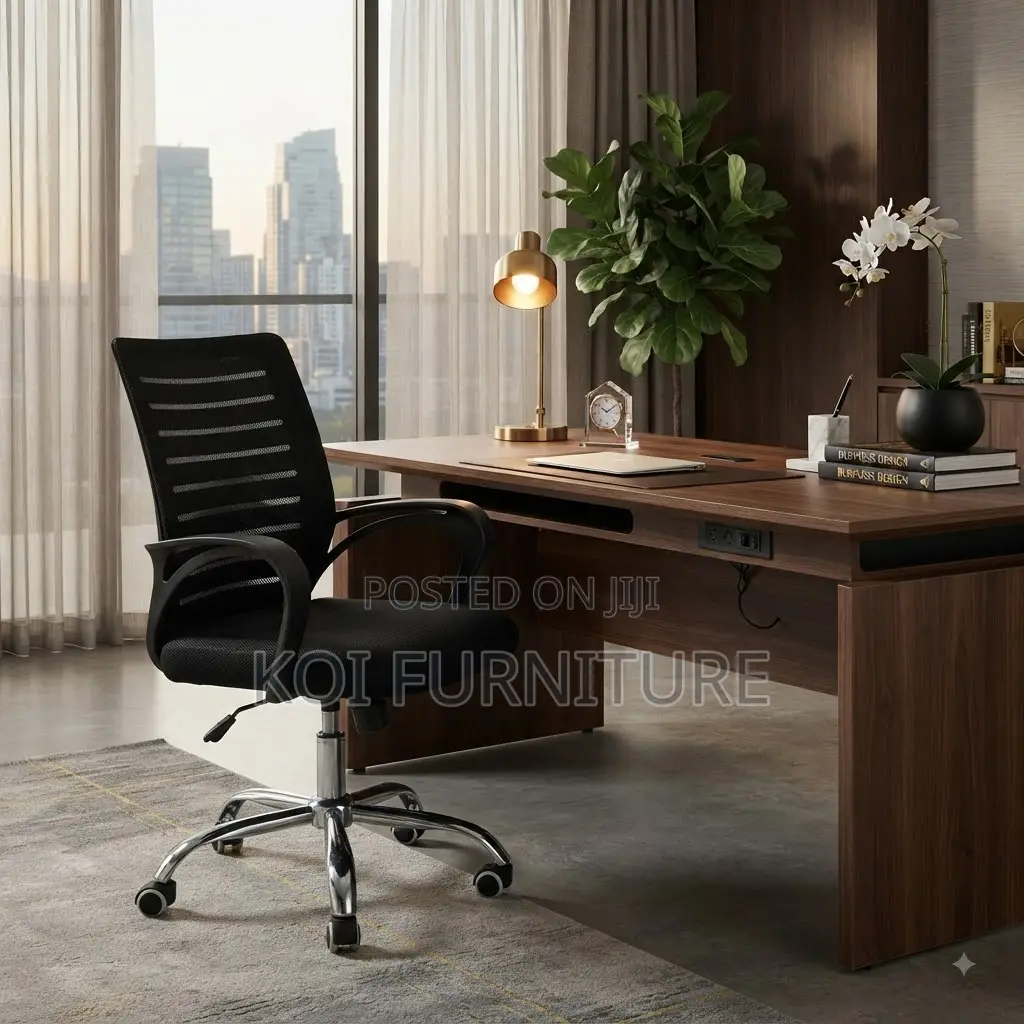 Office Chairs; Black Clerical Home Office Strong Mesh Chairs