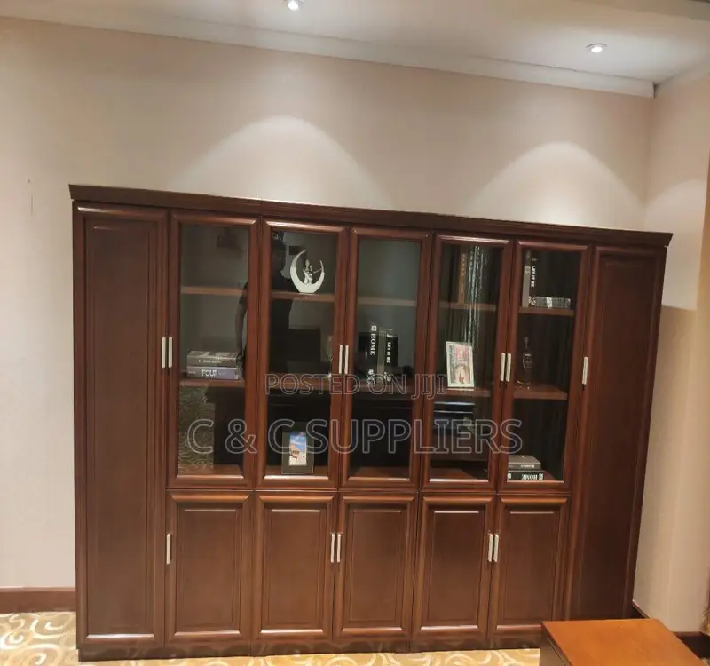5 Door Mahogany Display Cabinet.