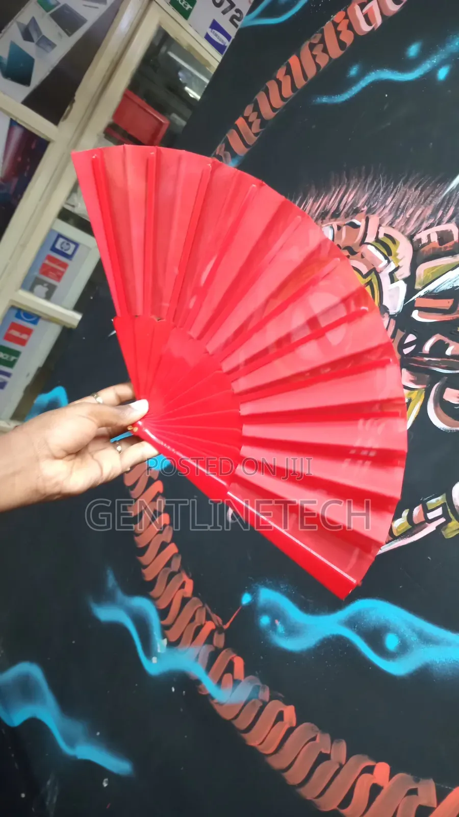 Red Portable Fan