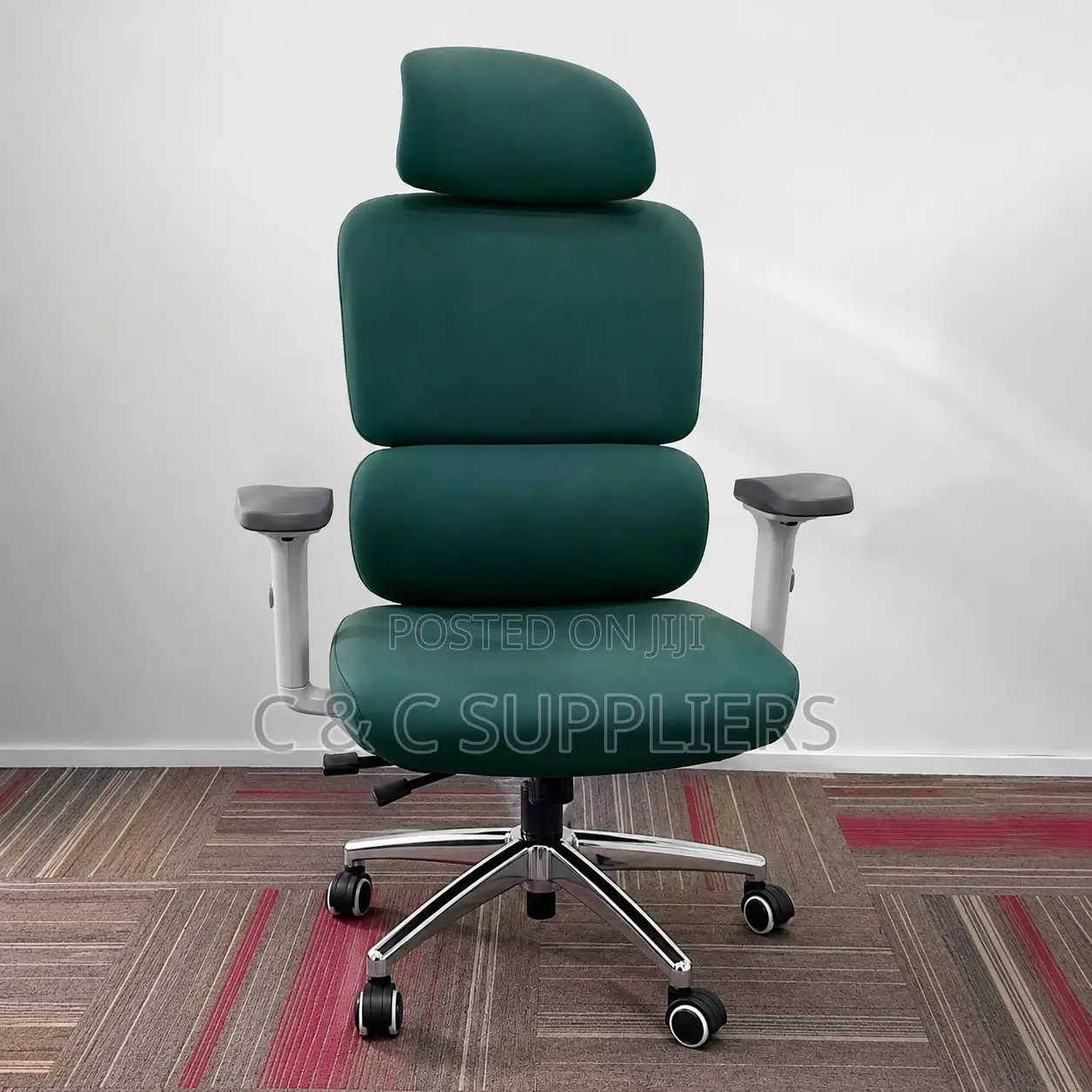 Fabric Orthopedic Green Office Chair.