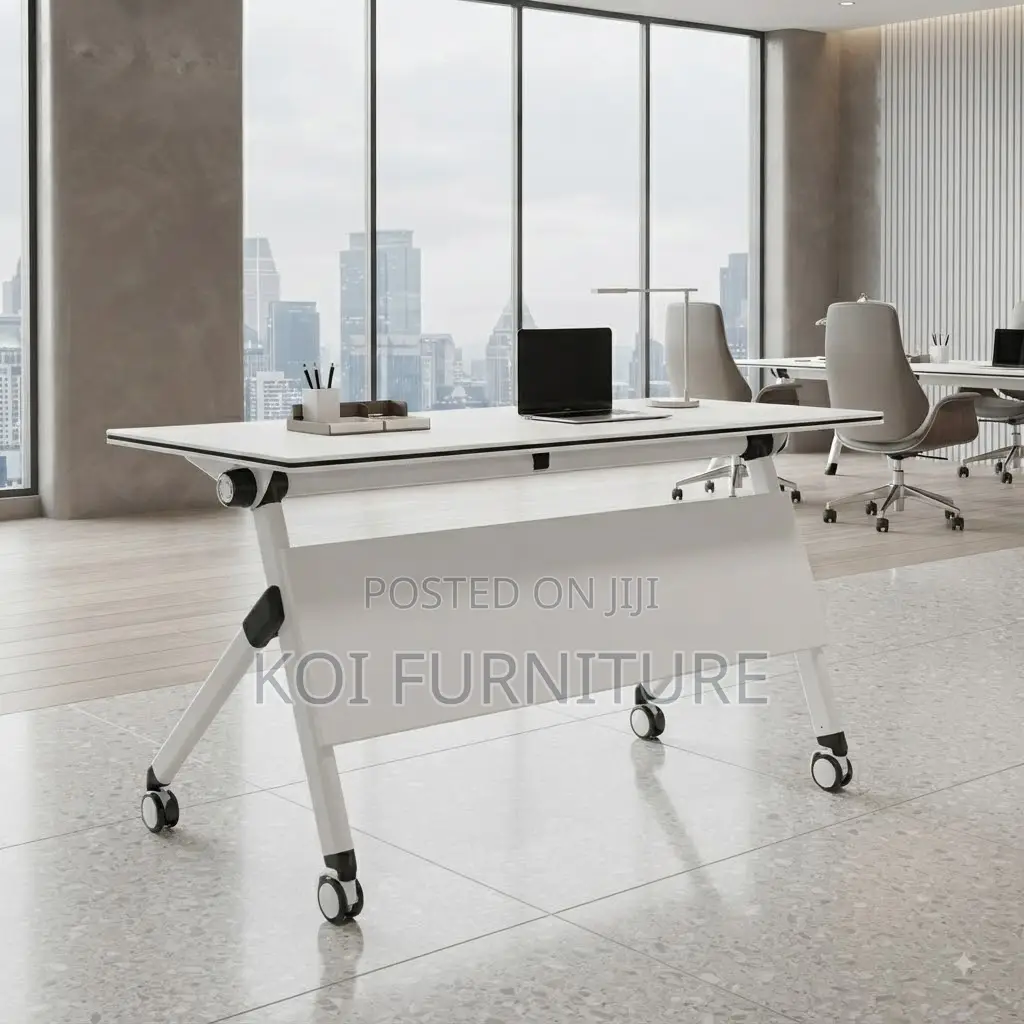 Office Table; White Foldable Offices Employees Tables