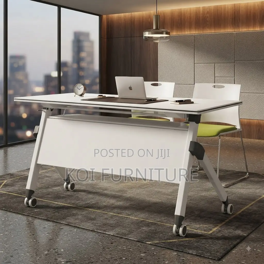 Office Table; White Foldable Offices Employees Tables