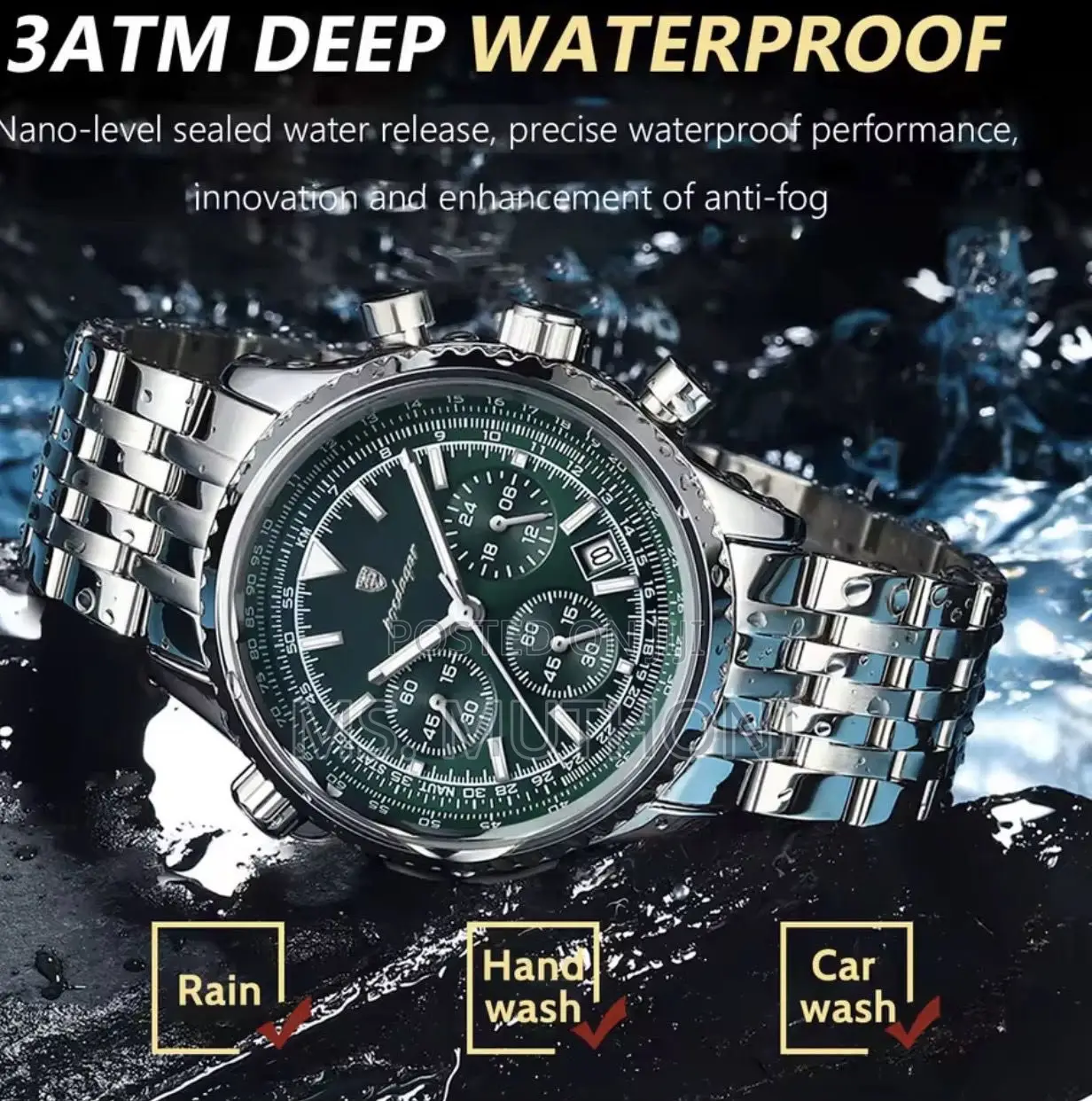 The Poedagar Men's Luxury Chronograph Quartz Watch