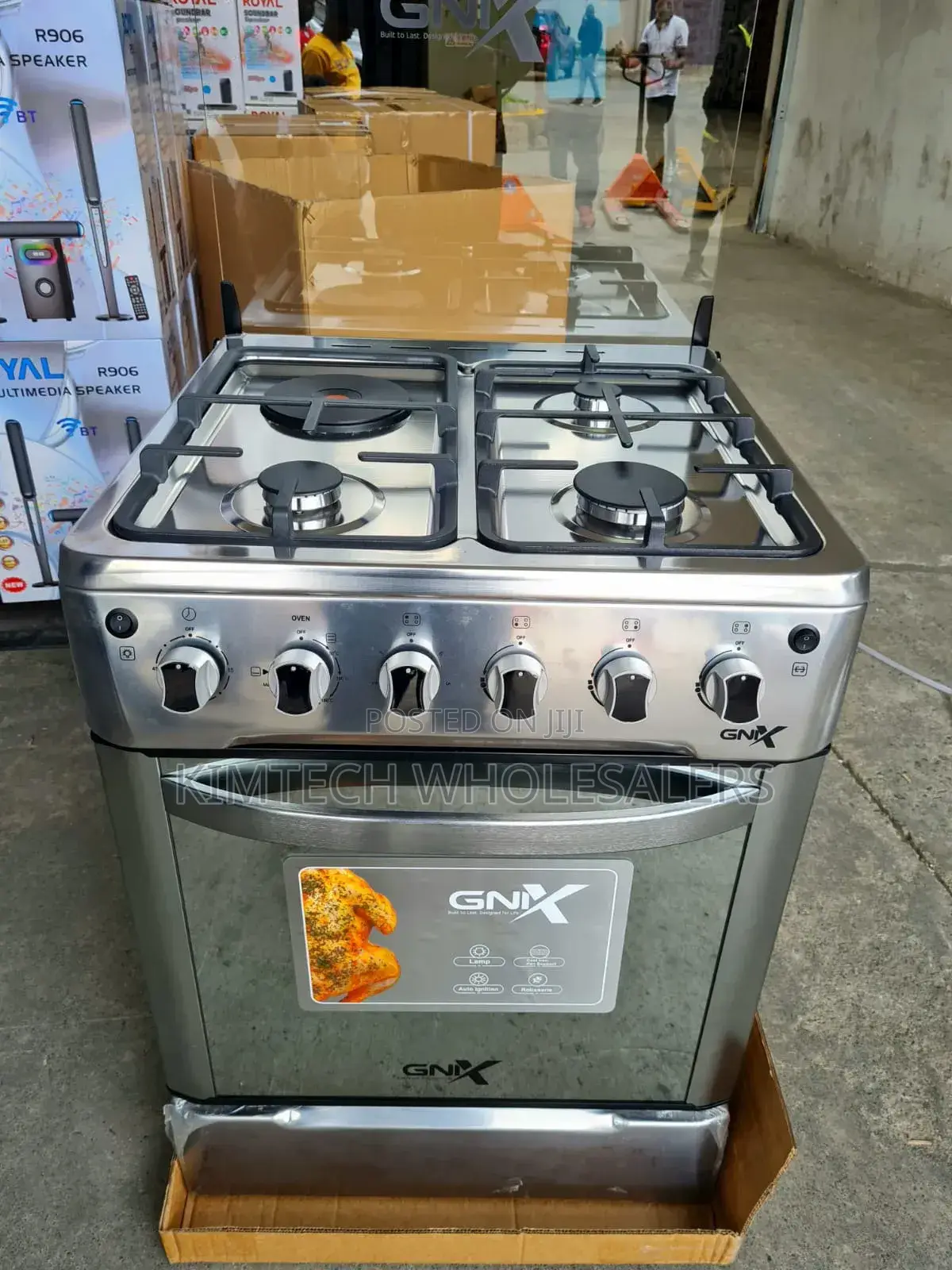 Gnix 3+1 (60x60)standing Cooker With Electric Oven
