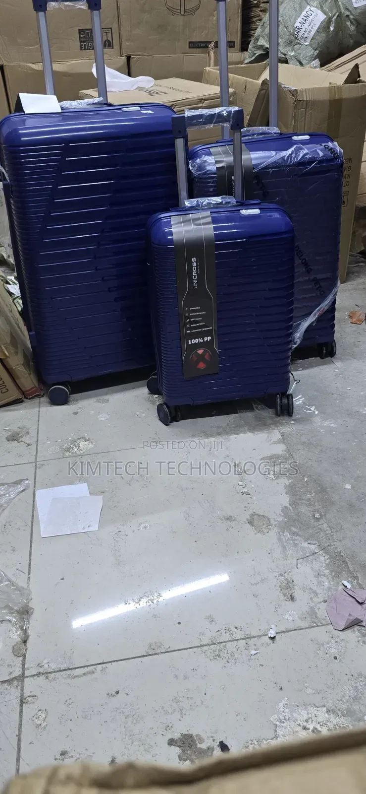 3 in 1 Unbreakable PP Rubber Suitcases