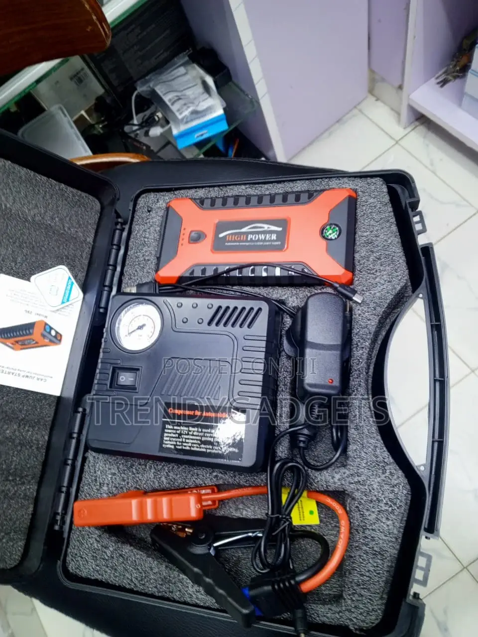 600A Car Battery Jump Starter With Air Compressor Power Bank