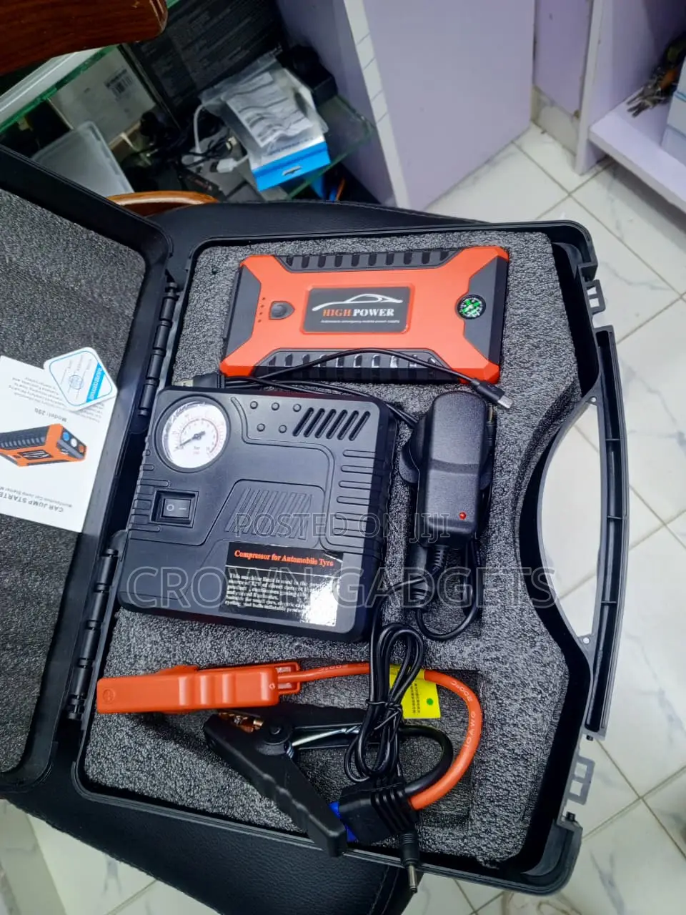 600A Car Battery Jump Starter With Air Compressor Power Bank
