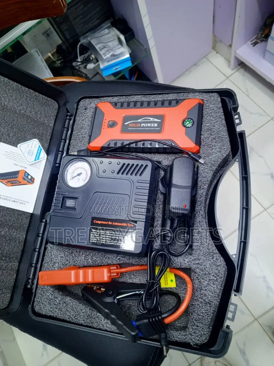 600A Car Battery Jump Starter With Air Compressor Power Bank