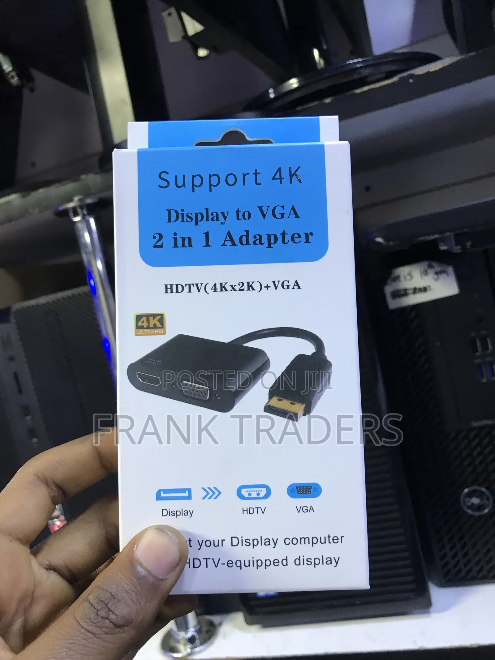 Dispay to VGA 2 in 1 Adapter