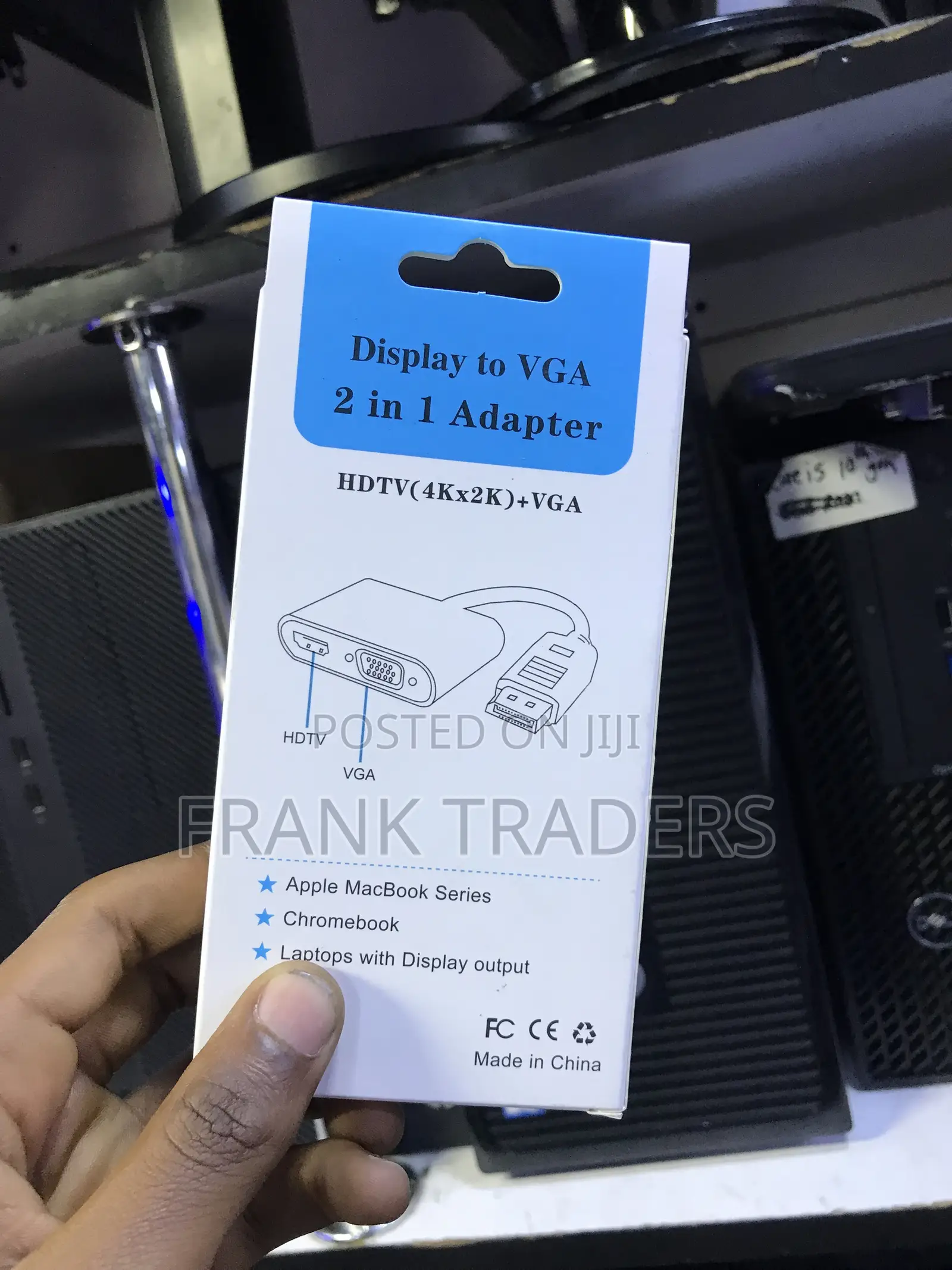 Dispay to VGA 2 in 1 Adapter